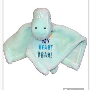 Elle & Jaye Green Dinosaur Make My Heart Roar Lovie Comfort Blanket Lovey